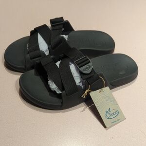 Chaco Black Adjustable Slide Sandals